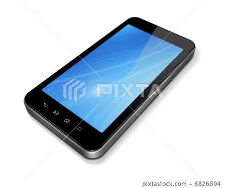 3D mobile phone, pda isolated on white 3D mobile phone, pda isolated on white 8826894