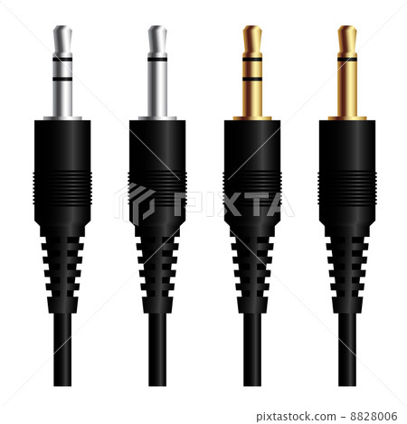 audio jack connector Silver gold 8828006