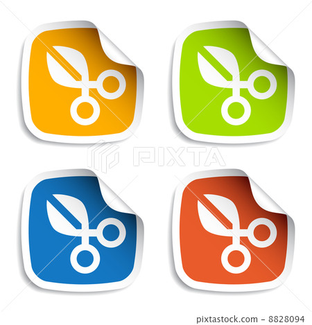 scissors stickers scissors stickers 8828094