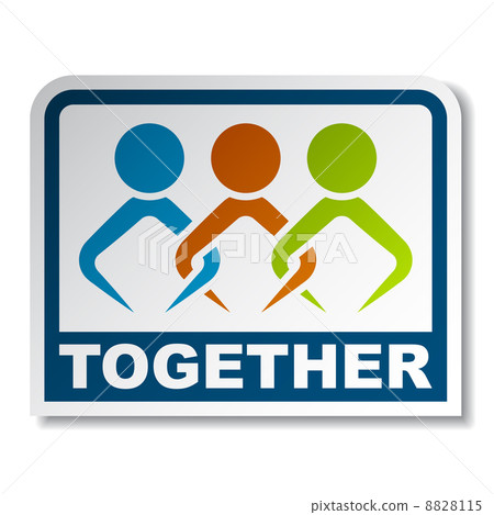 together joined people sticker 8828115