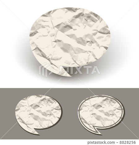 crumpled paper speech bubble 8828256
