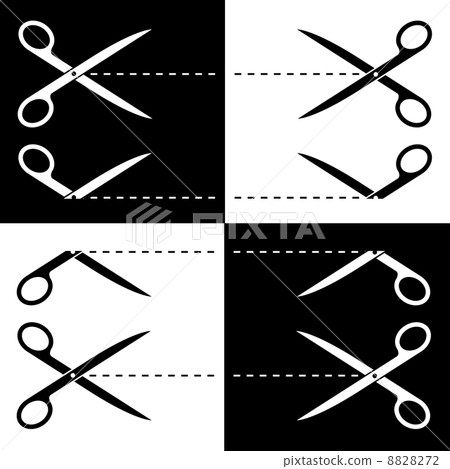 scissors cut lines scissors cut lines 8828272