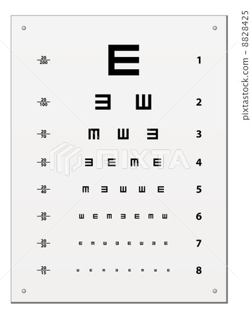 Snellen eye test chart 8828425