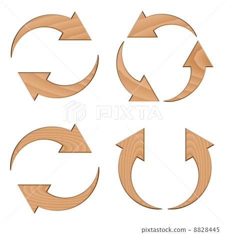 wooden circular arrows 8828445