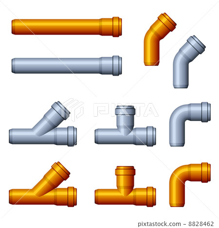 PVC sewer pipes orange gray PVC sewer pipes orange gray 8828462