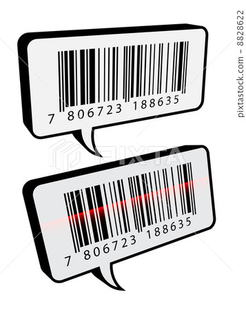 barcode speech bubbles 8828622