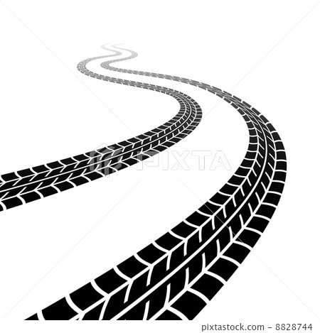 winding trace of the tyres 8828744