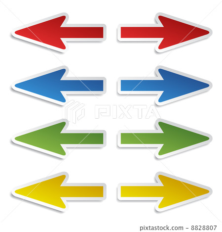 left and right arrow stickers 8828807