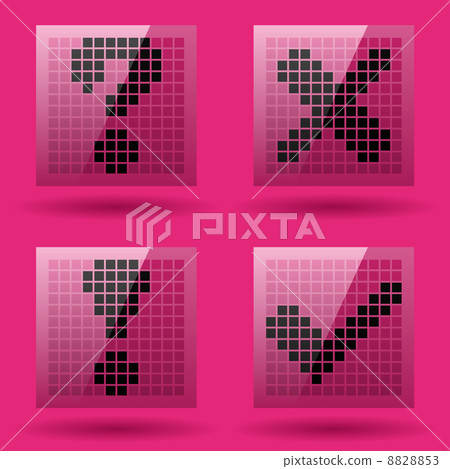 LCD display pixel symbols LCD display pixel symbols 8828853