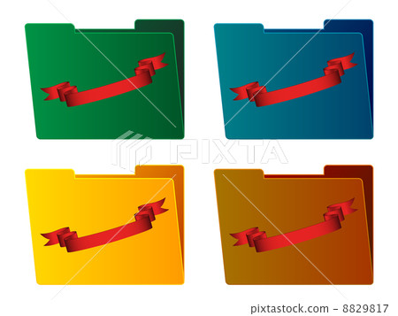 folders with ribbon 8829817
