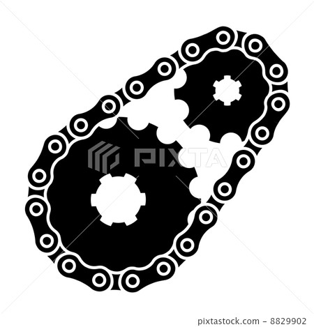 industrial chain sprocket silhouette industrial chain sprocket silhouette 8829902