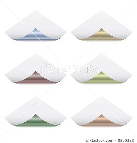 page corners with metallic back 8830328