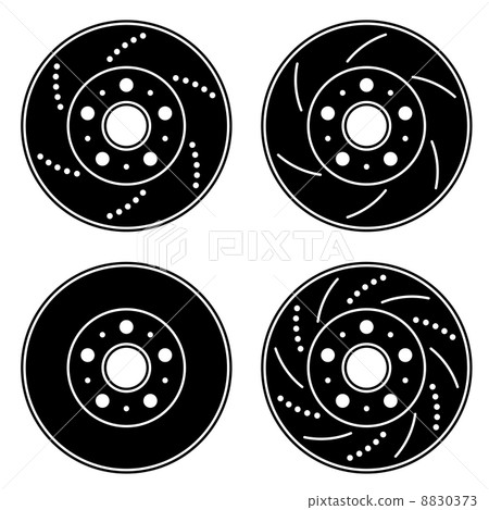 brake disc black symbols 8830373