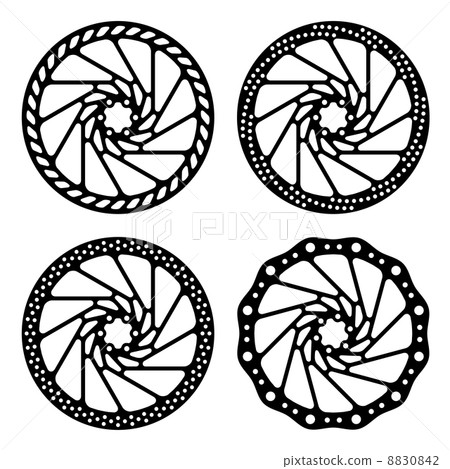 bike brake disc black silhouette 8830842
