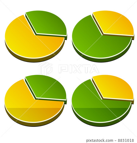 3d rounded graphs - Stock Illustration [8831018] - PIXTA