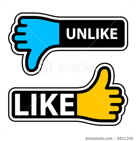 thumb like unlike labels thumb like unlike labels 8831109