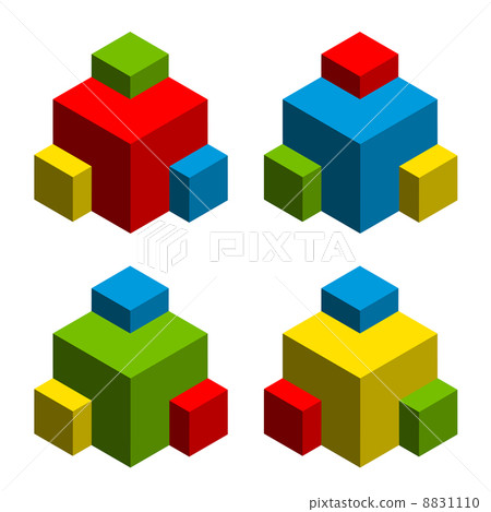 3d abstract cubes 8831110