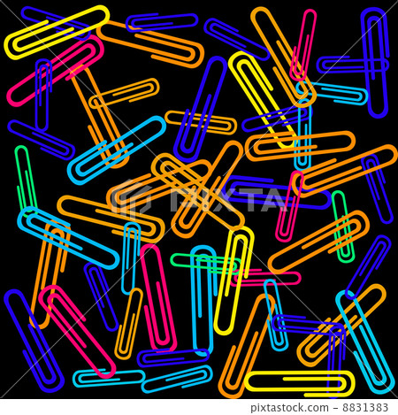 Paper clips background - Stock Illustration [8831383] - PIXTA