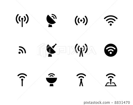 Radio Tower icons on white background. Radio Tower icons on white background. 8831470
