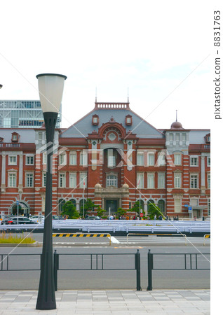 Tokyo Station Marunouchi red brick staircase building 8831763