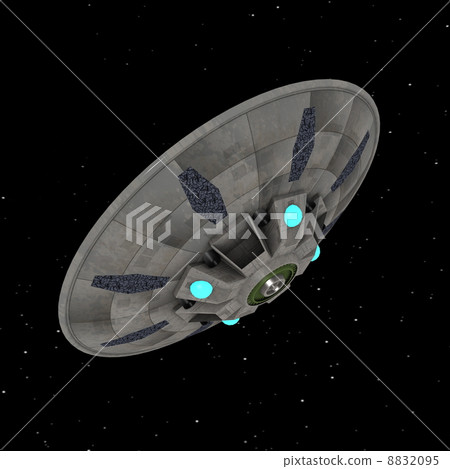 discus, unidentified flying object, metallic 8832095