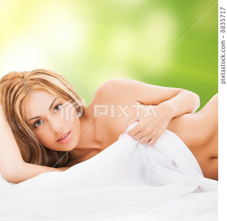 beautiful naked woman in the bed beautiful naked woman in the bed 8835717