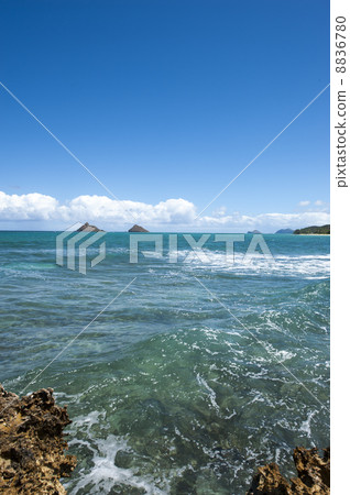 Lanikai Beach (Oahu Island) from Flat Island View Hawaii - 2 8836780