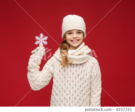 girl with big snowflake girl with big snowflake 8837191