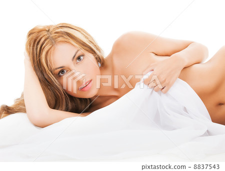 beautiful naked woman in the bed beautiful naked woman in the bed 8837543