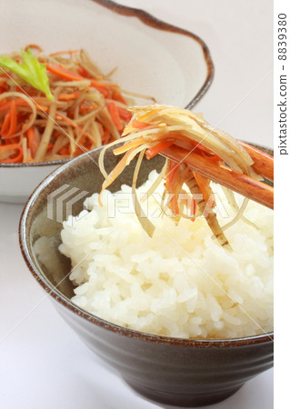 Kimpira burdock Kibira burdock rice white rice rice Bottle Japanese food 8839380