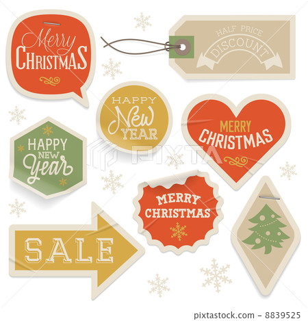 Stickers and Labels for Christmas and New Year 8839525