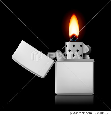 Lighter with flame. 8840412