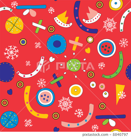 Christmas abstract seamless pattern with snow 8840797