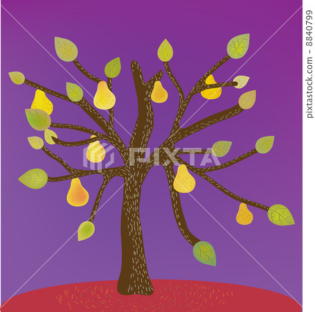 Decorative background with pear 8840799