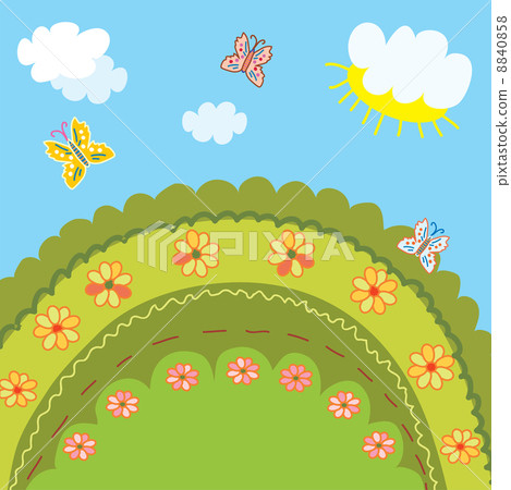 Summer landscape for kids 8840858