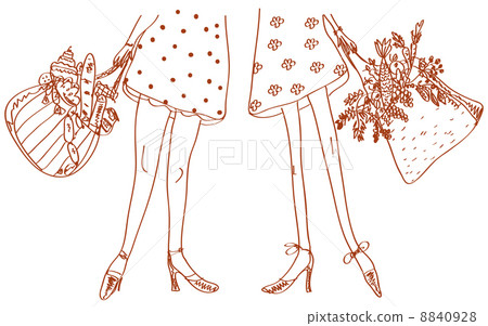 Slim and fat women 8840928