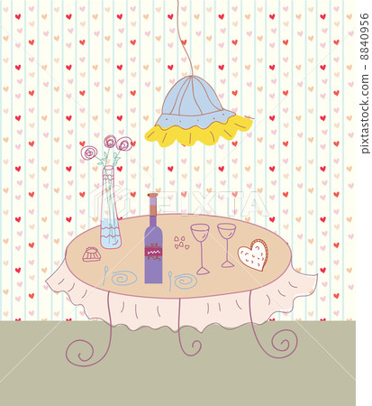 Celebration table with wine 8840956