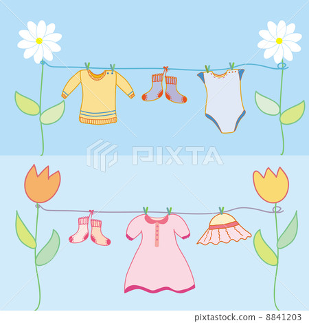 Baby laundry for boy and girl Baby laundry for boy and girl 8841203