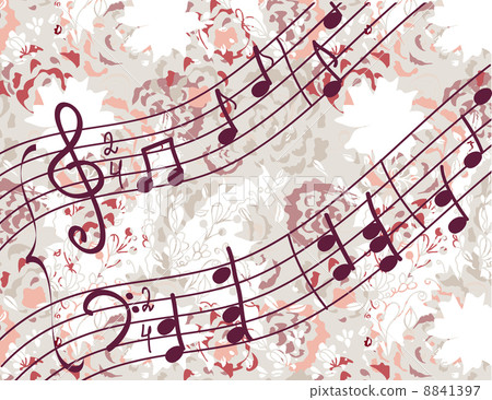 Musical background with melody 8841397