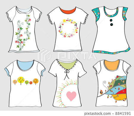 T-shirts templates set T-shirts templates set 8841591