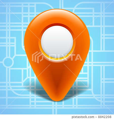 Navigation pin icon - Stock Illustration [8842208] - PIXTA