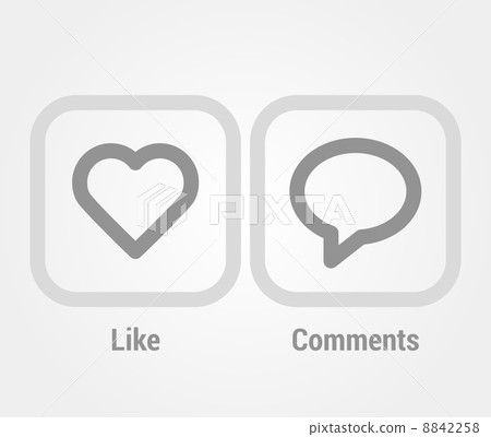 Like and comment buttons. Like and comment buttons. 8842258