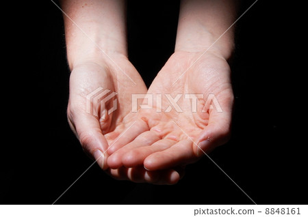 empty hands on black empty hands on black 8848161