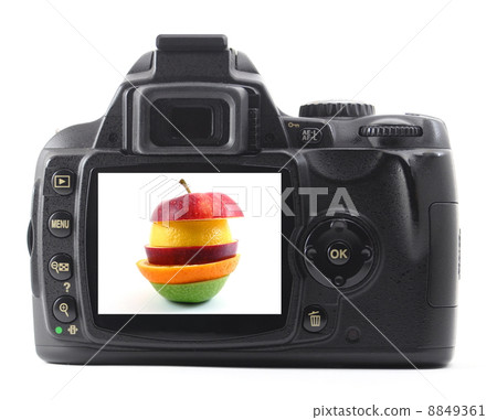 apple fruit in digital camera 8849361