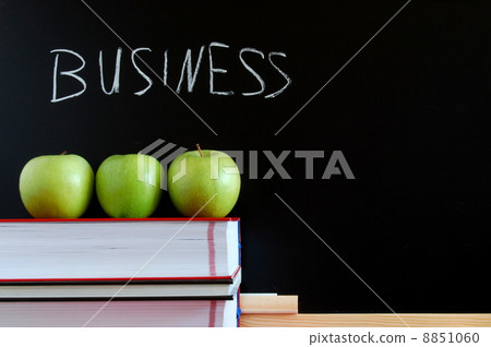 blackboard and apples 8851060