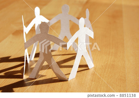 teamwork of paper man 8851138