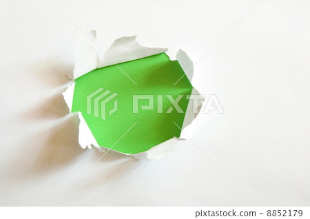 green hole in blank sheet paper 8852179
