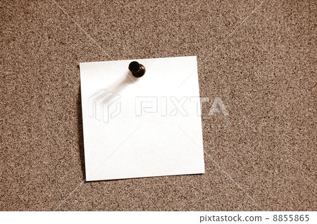 blank sheet paper on bulletin board 8855865