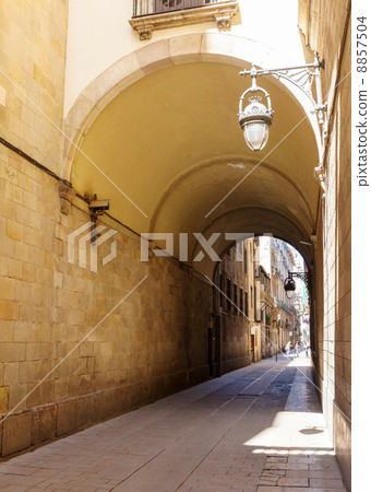 Street in old european city - Barcelona Street in old european city - Barcelona 8857504