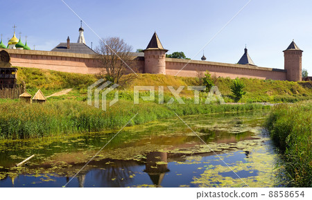 Panorama of monastery-fortress 8858654